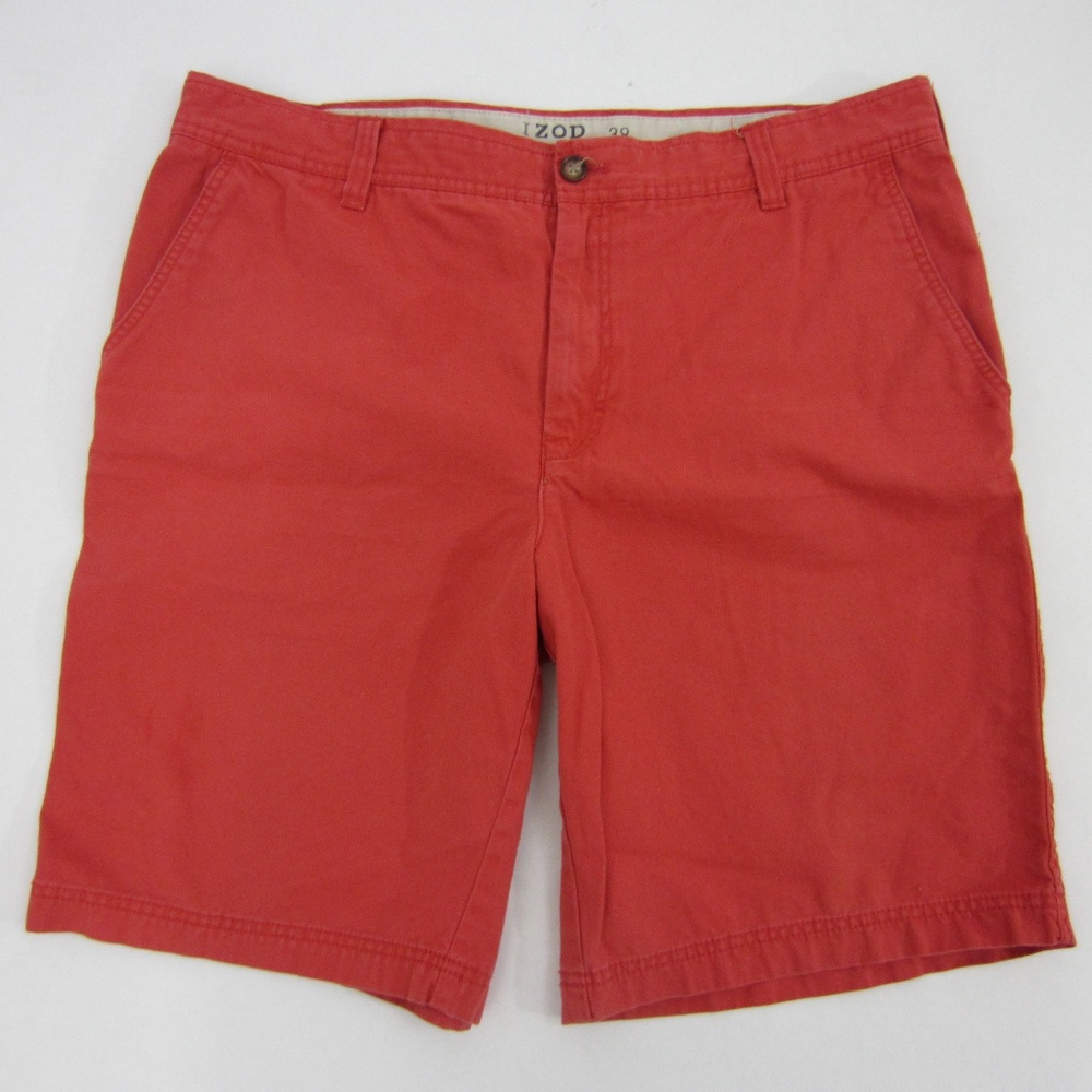 IZOD Saltwater 38 Red Cotton Casual Shorts *I9